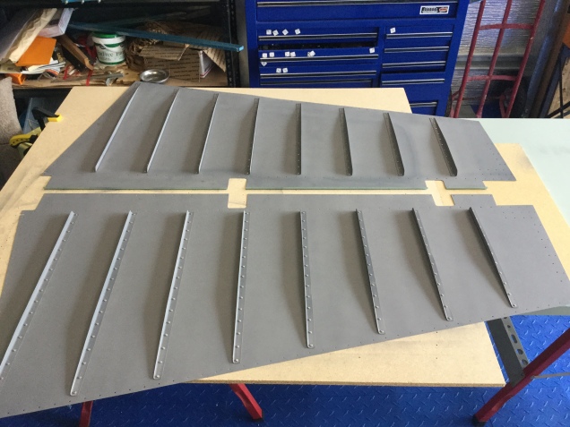 stiffeners riveted to skins